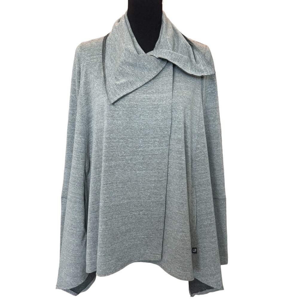 New ~ TEREZ ~ Draped French-Terry Jacket Size XS Grey